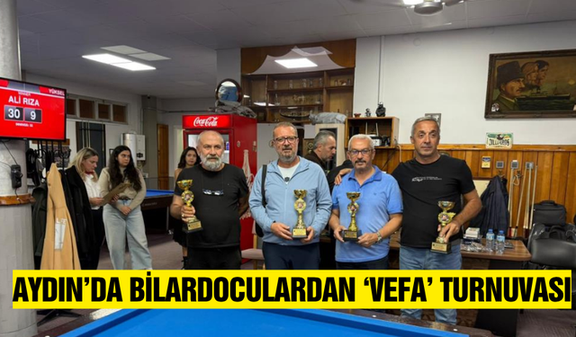 Aydın’da bilardoculardan anlamlı turnuva