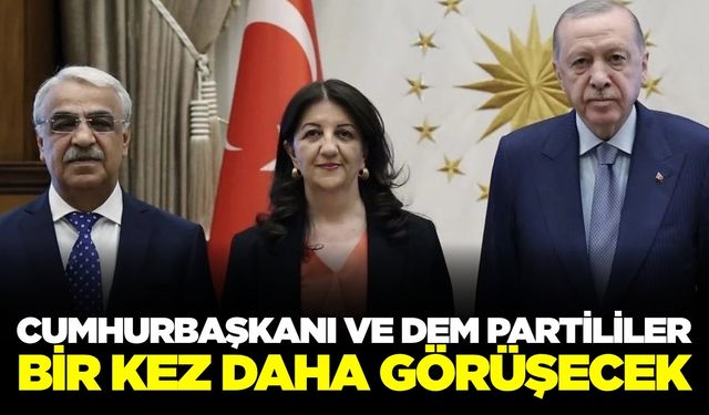 Cumhurbaşkanı Erdoğan ve Dem Parti heyeti bir kez daha görüşecek