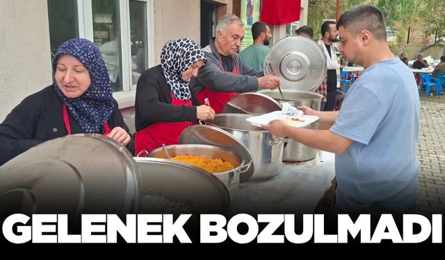 Geleneksel hayır yemeğine yoğun katılım