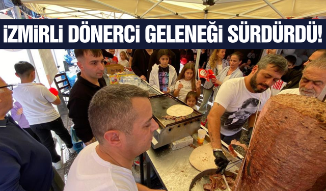 İzmirli dönerciden çocuklara bayram hediyesi