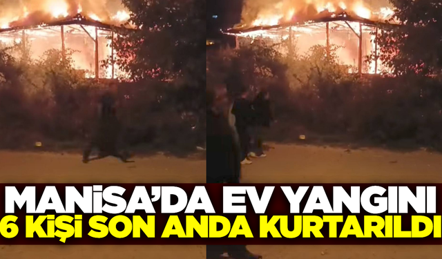 Manisa'da ev alevlere teslim oldu!