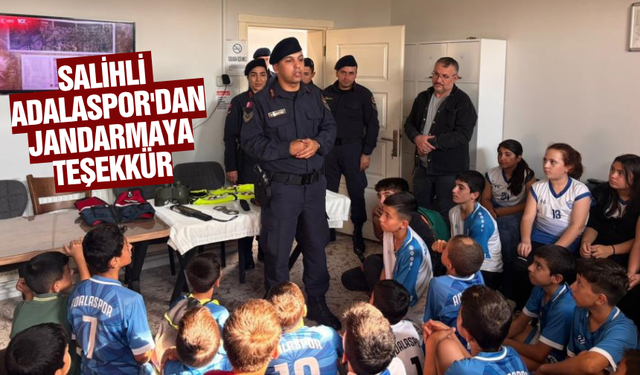 Salihli Adalaspor'dan jandarmaya anlamlı ziyaret!