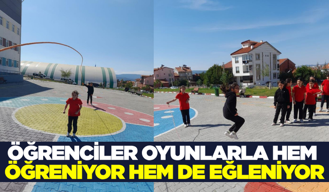 Tavşanlı'da öğrenciler dersleri ip oyunlarıyla öğrendi!