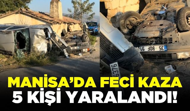 Alaşehir’de hafif ticari araçla otomobil çarpıştı