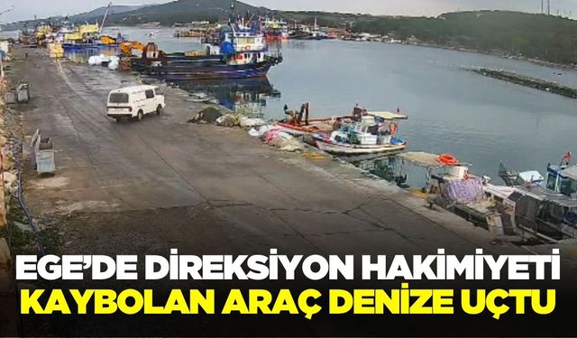 Aydın'da araç denize uçtu!