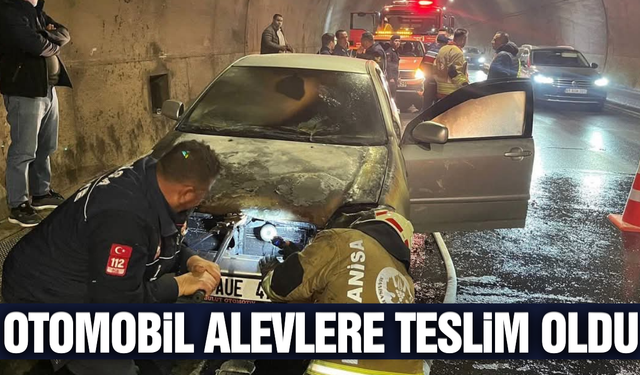 Manisa'da Korkutan Yangın: Sabuncu Beli Tüneli İçinde Otomobil Alev Aldı!