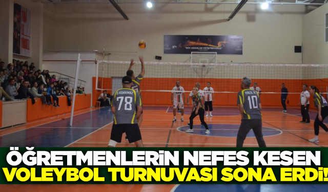 Selendi'de öğretmenlerin voleybol turnuvası sona erdi