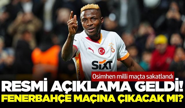 Osimhen'den kötü haber! Yıldız golcü sakatlandı