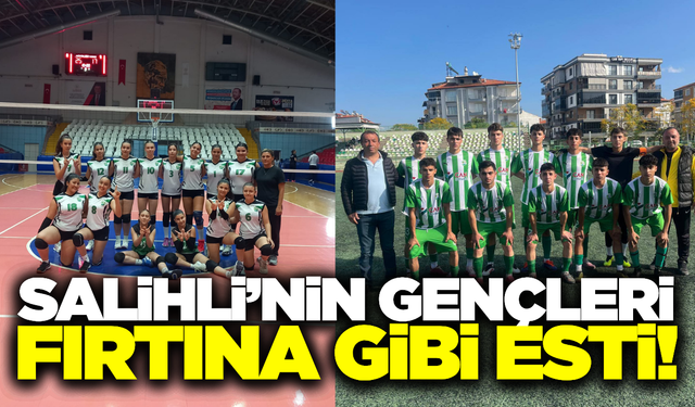 Salihli gençleri sahada rakip tanımadı