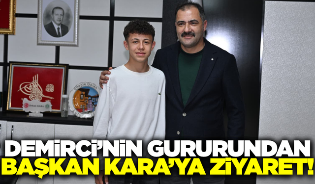 Başkan Erkan Kara, başarılı sporcuyu makamında ağırladı!