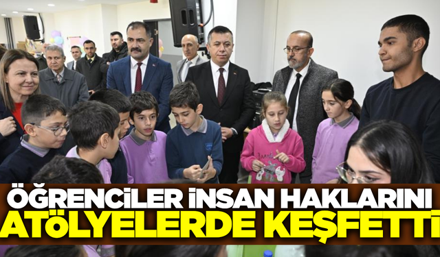 Demirci'de öğrenciler insan hakları atölyelerinde farkındalık oluşturdu