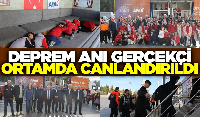 Manisa'da vatandaşlar deprem anını gerçekçi ortamda yaşadı
