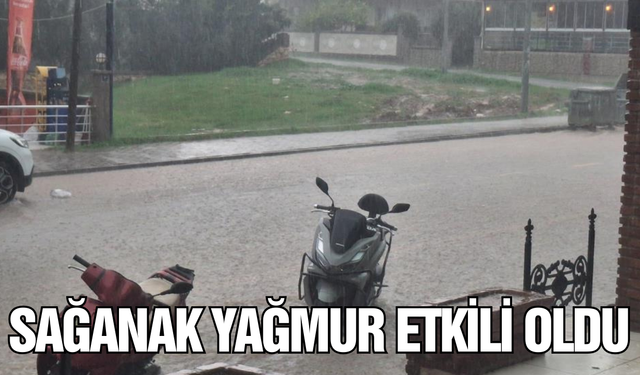 Didim'de sağanak yağmur hayatı olumsuz etkiledi