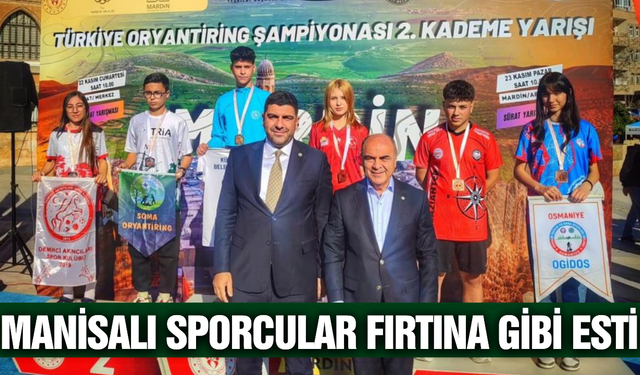 Türkiye Oryantiring Şampiyonası'na Manisalı sporcular damga vurdu!
