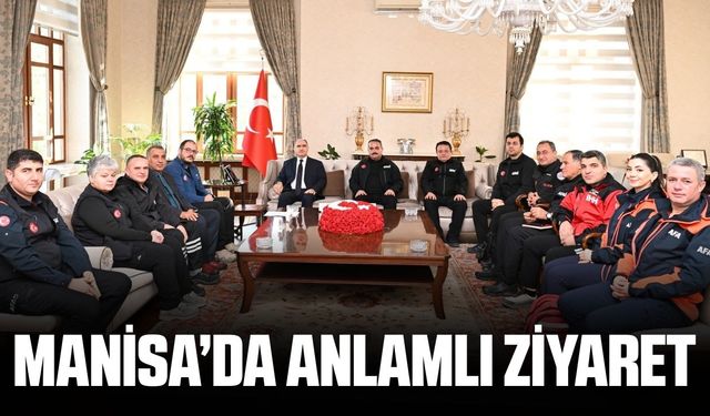 Manisa'da AFAD personellerinden Vali Özkan'a ziyaret