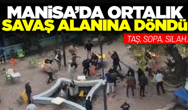 Manisa’da kahve tartışması büyüdü: Taş, sopa ve silahın kullanıldığı kavgaya 80 kişi karıştı