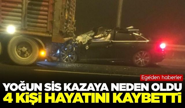 Otomobil tıra arkadan çarptı: 4 kişi hayatını kaybetti