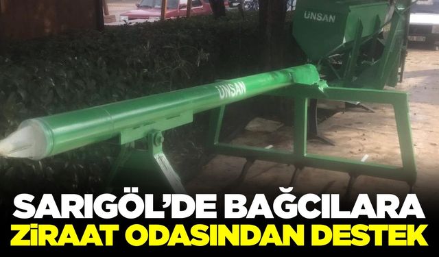 Sarıgöl'de çiftçilere ekipman desteği