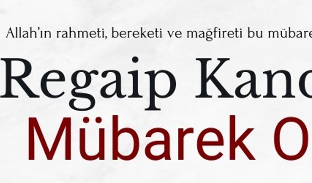 Sarıgöl Belediyesi Regaip Kandili Mesajı