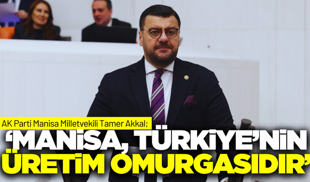 Ak Partili Akkal TBMM’de konuştu: "Manisa’nın üretim gücü daha da artacak"