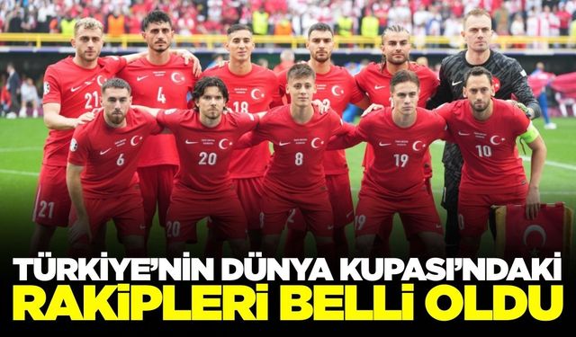 Türkiye'nin muhtemel rakipleri belli oldu