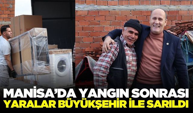 Manisa'da evi yanan vatandaşa destek!