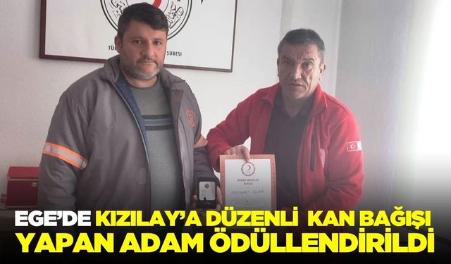 Ege'de 10 kez kan bağışladı bronz madalya aldı