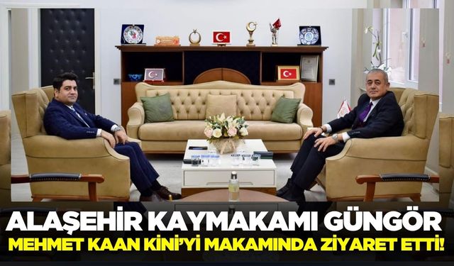 Kaymakam Güngör, Mehmet Kaan Kini’yi ziyarette bulundu!