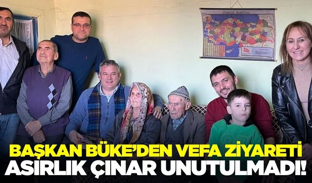 Manisa'da asırlık çınar unutulmadı: Başkan Büke'den ziyaret!