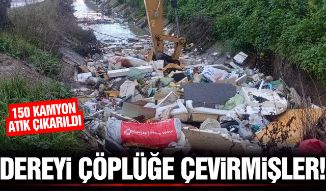 Bozköy Deresi'nden 150 kamyon atık çıkarıldı