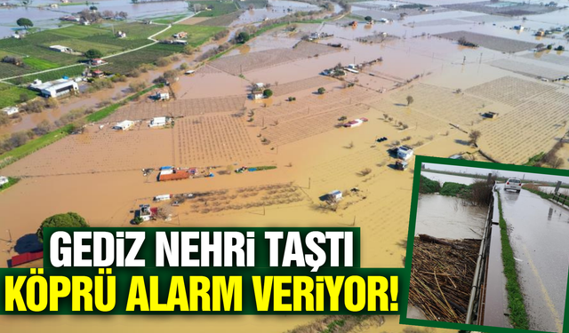 Gediz Nehri taştı, Manisa ovası sular altında kaldı!