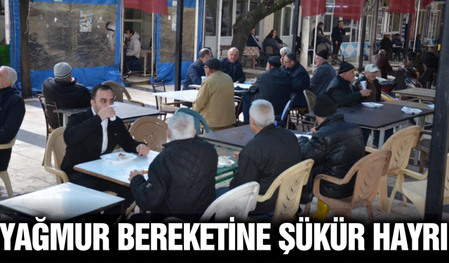 Manisa'da yağışların ardından bin kişilik şükür yemeği