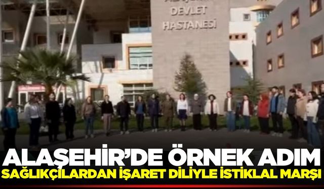 Alaşehir'de işaret diliyle İstiklal Marşı