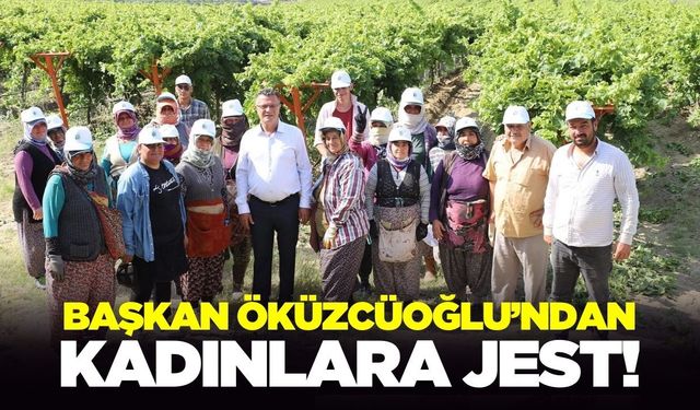 Başkan Öküzcüoğlu’ndan kadınlara çiçekli kutlama