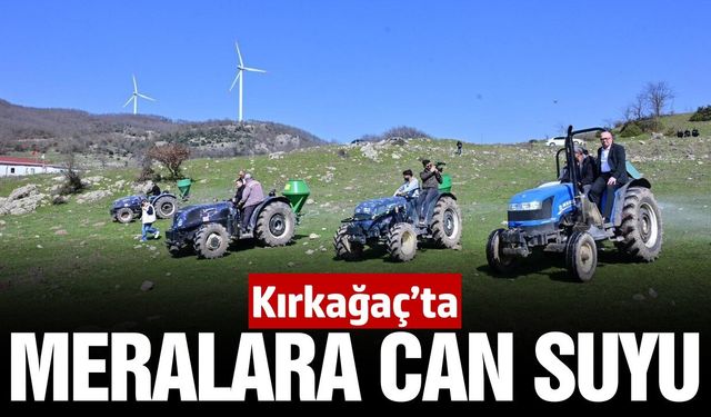 Kırkağaç’ta üreticiye destek: Mera alanları gübre ile buluştu