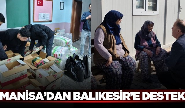 Manisa'da depremzede ailelere Ramazan desteği