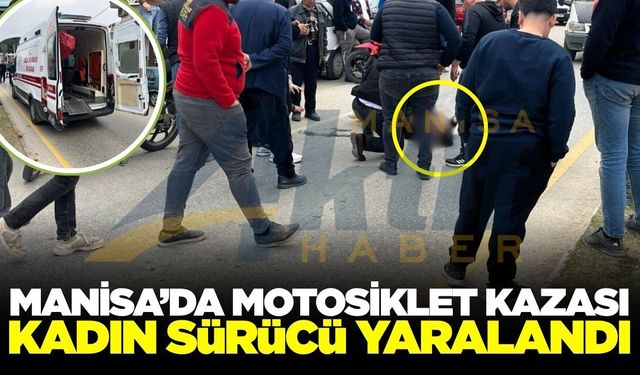Sarıgöl'deki kazada kadın sürücü yaralandı