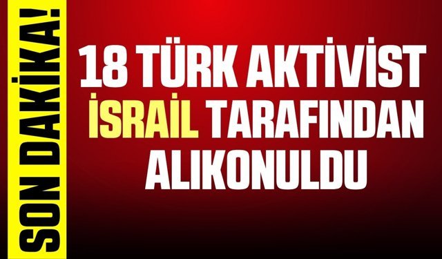18 Türk aktivist alıkonuldu