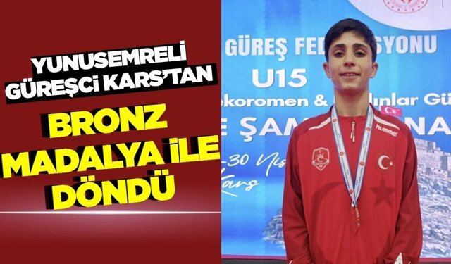 Yunusemreli Güreşçiden Türkiye Üçüncülüğü Başarısı