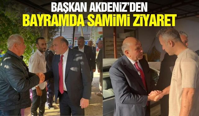 Sarıgöl’de bayramlaşma programı: Başkan Akdeniz halkla bir araya geldi