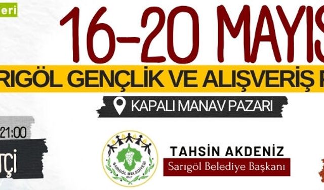 Sarıgöl Belediyesi Gençlik ve Alışveriş Panayırı Daveti