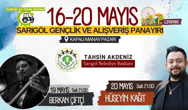 Sarıgöl Belediyesi Gençlik ve Alışveriş Panayırı Daveti