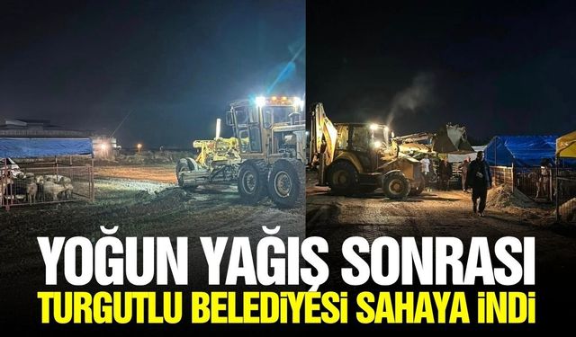 Turgutlu hayvan pazarı’nda yağış alarmı: Ekipler sahada