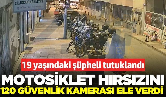 Manisa'da 120 kamerayı inceleyen polis, motosiklet hırsızını Saruhanlı'da yakaladı