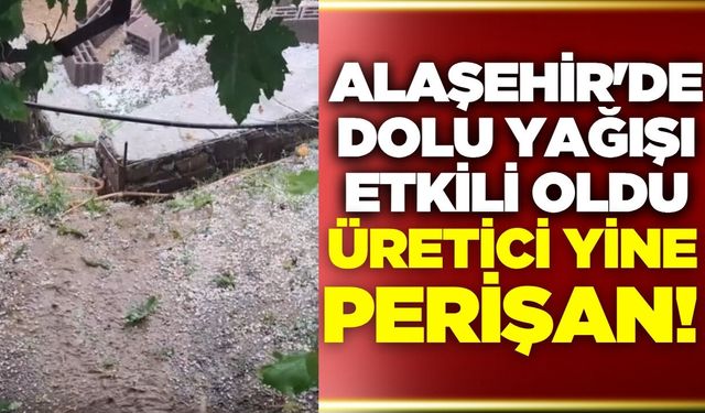 Alaşehir'i dolu vurdu!