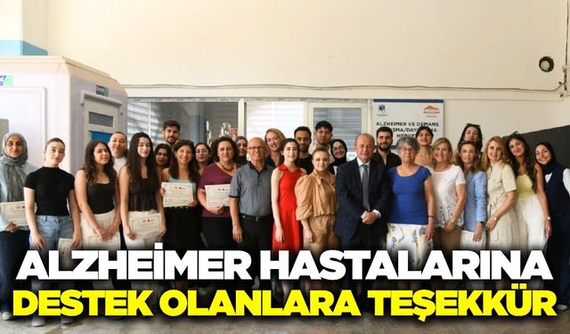 Yunusemre’de alzheimer hastalarına destek veren akademisyen ve öğrencilere teşekkür
