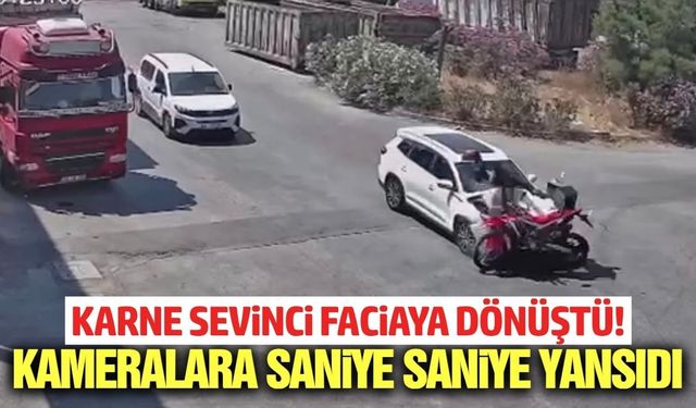 15 yaşındaki sürücünün kullandığı otomobil motosiklete çarptı :Sürücüsü yaşam savaşı veriyor