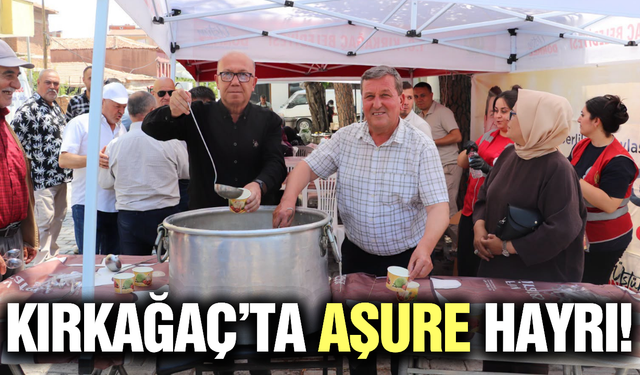 Kırkağaç'ta geleneksel aşure hayrına yoğun ilgi!