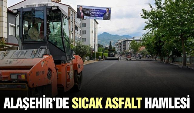 Manisa Büyükşehir'den, Alaşehir'de sıcak asfalt hamlesi