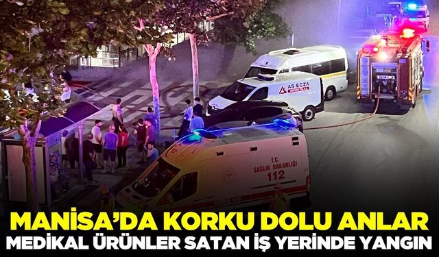Manisa'da iş yeri yangını!